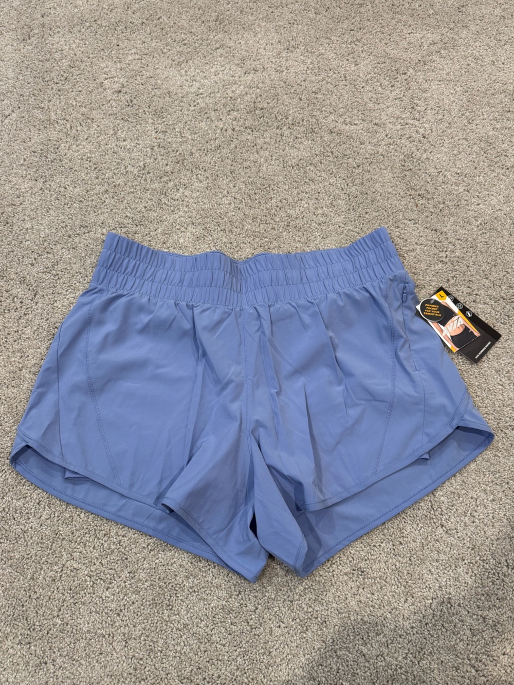 Avia Light Blue Athletic Running Shorts with Elastic Waist